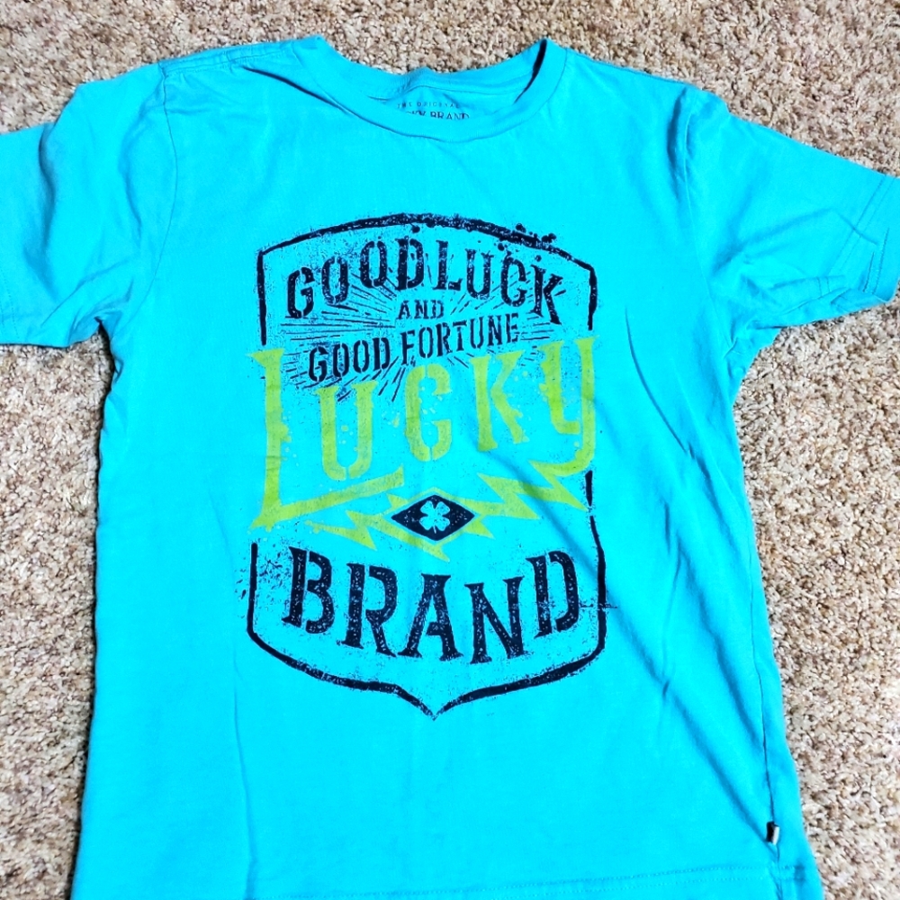 Lucky Brand distressed logo tee